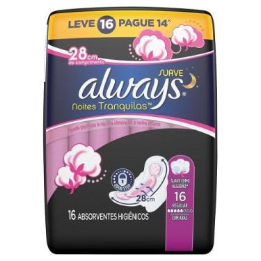 Imagem de Absorvente Always c/ Abas Noturno Malha Suave (Promoção Leve 16 Pague 