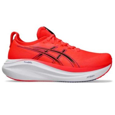 Imagem de Tênis Asics Gel-Nimbus 27 Masculino, Vermelho, Preto, 42