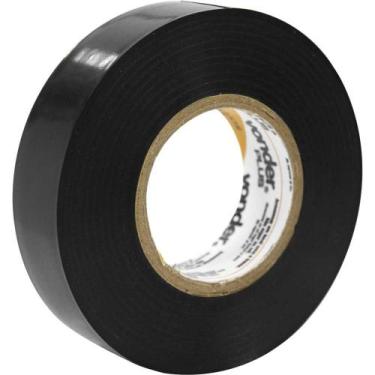 Imagem de Fita Isolante Preta 19,0 Mm X 20 M Vonder Plus Antichama Para Isolação