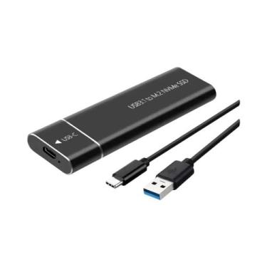 Imagem de Case USB C 3.1 Gen2 10Gbps Para SSD M2, Enclosure Externa De Protocolo