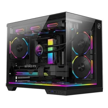 Imagem de Gabinete Kalkan Saga Aquário Compacto S/Fan S/Fonte RGB Micro ATX USB 