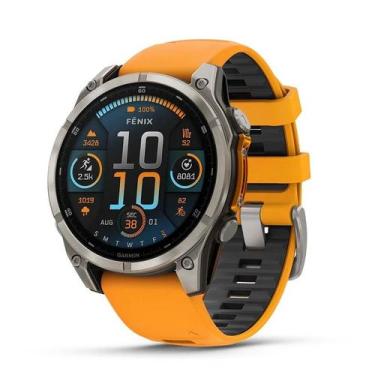 Imagem de Relógio Smartwatch Garmin Fenix 8 Amoled Sapphire 47mm Laranja