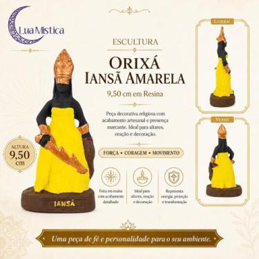 Imagem de Escultura Orixá Iansã Amarela 9,50 cm em Resina - Lua Mística - 100% O