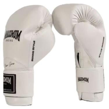 Imagem de Luva De Boxe Muay Thai Kickboxing New Classic White Maximum, 12oz