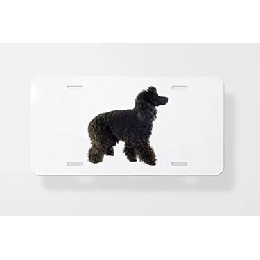 Imagem de Capa para placa de carro Poodle 3 – Capa para placa de carro – Capa para placa de carro 15 x 30 cm