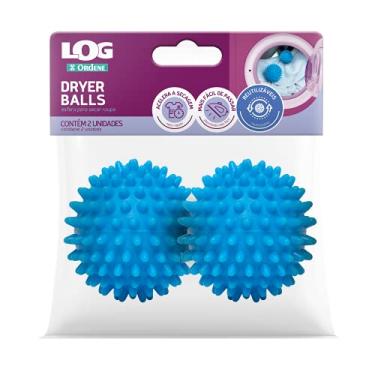 Imagem de Ordene - Esfera de PVC para Secar Roupas, Pacote com 2 unidades, Cor Azul, Linha Log