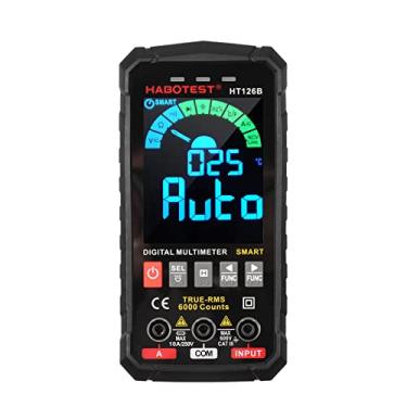 Imagem de Zwbfu HT126B Multímetro Digital Inteligente 6000 Contagens True RMS Auto-range VA Color Screen Testímetro Elétrico Voltímetro Amperímetro Medição de Temperatura Multifuncional AC DC Voltagem