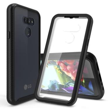 Imagem de Capa de telefone CBUS resistente com protetor de tela integrado para LG Harmony 4 – – Corpo inteiro (preto)