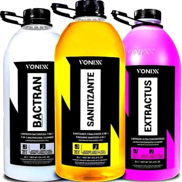 Imagem de Kit Sistema Vsc Bactran, Extractus E Sanitizante 3L Vonixx