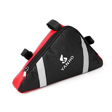 Imagem de AKT Bolsas Multifuction para Bicicleta de Ciclismo Moldura Frontal Tubo Bolsa para Celular Bolsas de Sela para Mountain Bike Acessórios MTTB, Vermelho