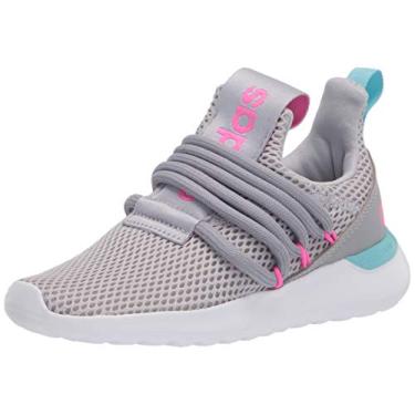 Imagem de adidas Tênis infantil unissex Lite Racer Adap 3.0, Halo prata/rosa gritando/céu nebuloso, 2 Little Kid