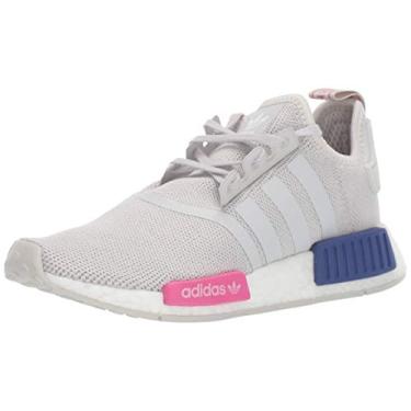 Imagem de adidas Originals Tênis infantil unissex NMD_r1, Cinza/Rosa choque, 4.5 Big Kid