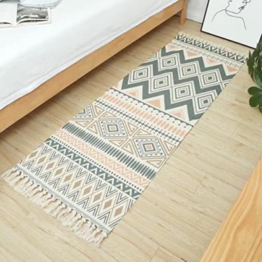 Imagem de Tapete de corredor de cozinha tapetes de corredor de fazenda com borlas lavável tecido tribal tapete de acento para pia de cozinha/sala de estar/quarto 61 x 129 centímetros