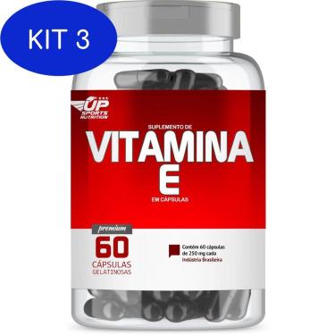 Imagem de Kit 3 Vitamina E 250Mg Com 60 Cápsulas Up Sports Nutrition