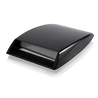 Imagem de Capa de ventilação do capô, capô de carro universal simulação decorativa saída de ar para carro decorativo colher de entrada de ar capô adesivo de ventilação capa de capô (preto)