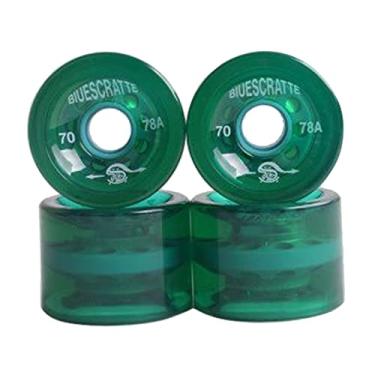 Imagem de Menolana 4 peças 78A PU Rodas para Skate, Skate Rua Longboard Rodas Rolo para Rua, Park Rough Ground, Verde