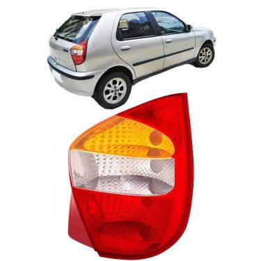 Imagem de Lanterna Traseira Palio Fire 2001 2002 2003 2004 Tricolor Aba Vermelha
