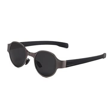 Imagem de Óculos de sol redondos estilo masculino feminino vintage polarizado óculos de sol retrô óculos de sol gafas de sol uv400 tons, 2 sem estojo, tamanho único
