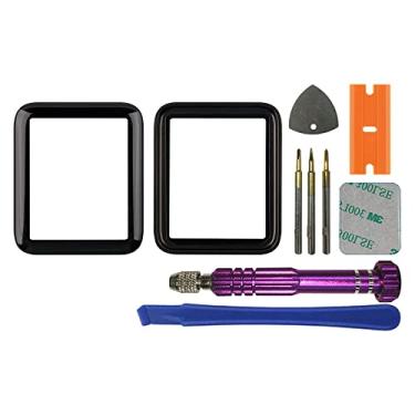 Imagem de SWARK Substituição de lente de vidro LED frontal compatível com Apple Watch Series 2 de 42 mm e Series 3 de 42 mm (sem tela LCD e digitalizador de toque) com kit de reparo