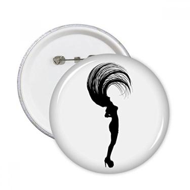 Imagem de Grampos redondos de cabelo para educação física saltando esportes grampos de crachá botão decoração acessório 5 peças