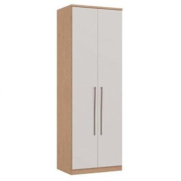Imagem de Módulo de Guarda Roupa 2 Portas 2 Gavetas com Cabideiro Elegance Móveis Castro Angelin/blanc