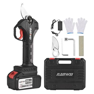 Imagem de HUIOP Tesouras de poda elétricas,21V, sem escova, sem fio, tesoura de poda elétrica, recarregável, 20Ah, alimentada por bateria de lítio, podador de galho de árvore, tesoura de jardim, 30mm de diâmetr