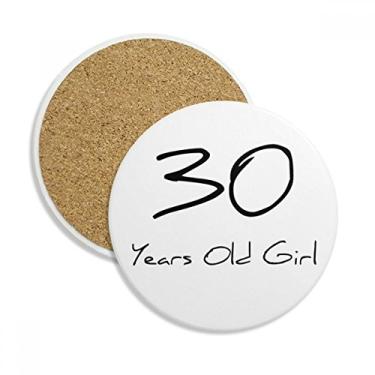 Imagem de Caneca de porta-copos para meninas de 30 anos de idade, pedra absorvente de proteção de mesa