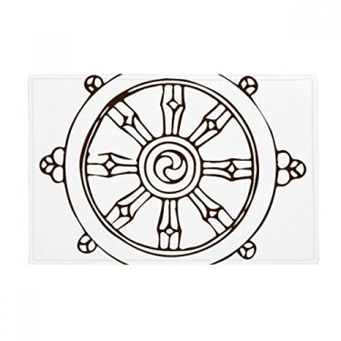 Imagem de DIYthinker Tapete para porta de banheiro com leme de alfândega e chão antiderrapante