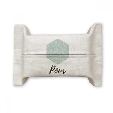 Imagem de White Spots Bolsa de linho de algodão com arte abstrata para lenços faciais