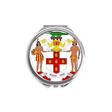 Imagem de Jamaica North America Emblema nacional mão compacto espelho redondo portátil bolso vidro