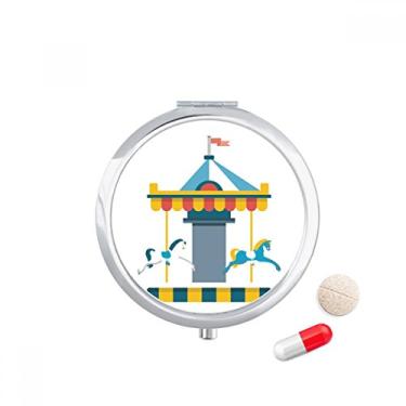 Imagem de Caixa de comprimidos com ilustração de carrossel Amazing Funny Park, caixa de armazenamento de medicamentos