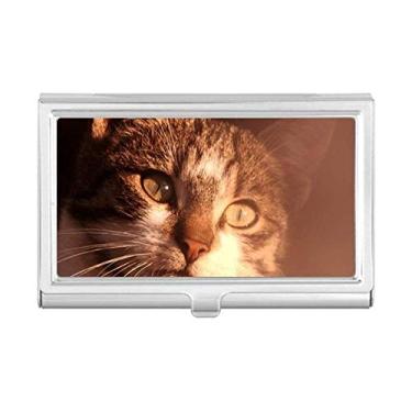 Imagem de Animal Sentimental Cat Simpol Shoot Porta-cartões de visita Carteira de bolso