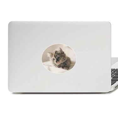 Imagem de Adesivo de notebook com emblema de vinil de gato cinza gatinho animal
