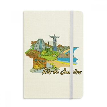 Imagem de Caderno oficial do Brasil Rio de Janeiro feito à mão com capa dura em tecido