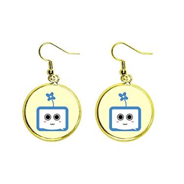 Imagem de Brinco feminino de desenho animado com rosto original da Clover