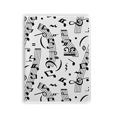 Imagem de Caderno de anotações musicais e barras Art Deco para presente moderno capa de goma diário capa macia