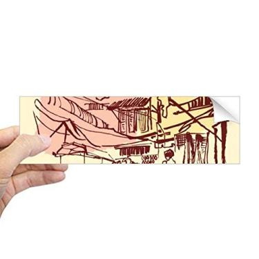 Imagem de DIYthinker Tailândia Breves Strokes Prosperous Village adesivo retangular para-choque notebook decalque janela