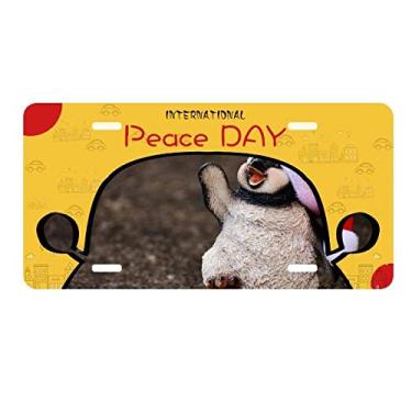 Imagem de DIYthinker Boné de Natal com pinguim da Antártica Placa de carro Decoração Dia da Paz