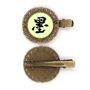 Imagem de Pinça de cabelo com caligrafia chinesa para caligrafia, broche de cabelo