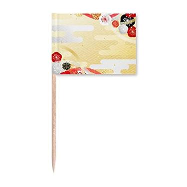 Imagem de Sakura — Bandeiras japonesas com estampa de flores geométricas