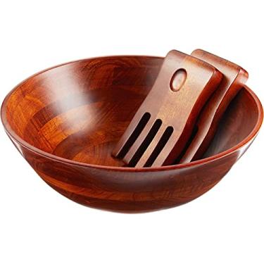 Imagem de Lipper International 273-4 Cherry Finished Footed Serving Bowls for Fruits or Salads, Small, 7" Diameter x 2.75" Height, Set of 4 Bowls