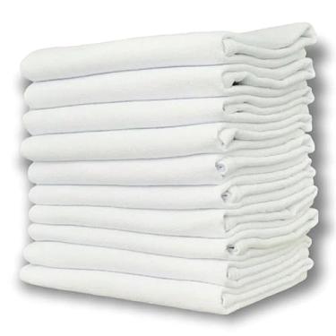 Imagem de Pano de Copa Liso Branco SM08 com Bainha 50 x 75 cm Pacote com 10 unidades Santa Margarida
