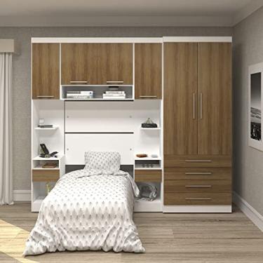 Imagem de Guarda Roupa Dormitório Modulado Alpes Solteiro - Roupeiro Luciane M02 Cor:Avelã