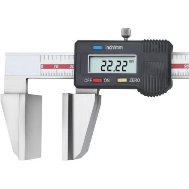 Imagem de Paquímetro Vernier De Superfície Larga Estilo Duckbill, Paquímetro Digital Vernier Para Corda De Fio, Visor LCD De Alta Definição De Aço Inoxidável Paquímetro Vernier De Alta Precisão (Tamanho: 0-