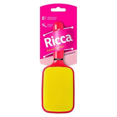 Imagem de Escova de Cabelo Raquete Ricca Flex Hair Pink 1 Unidade