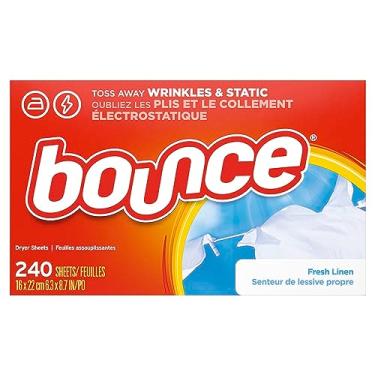 Imagem de Bounce Folhas amaciantes de tecido, aroma de linho fresco, 240 unidades