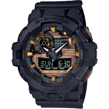 Imagem de Relógio CASIO G-SHOCK masculino anadigi marrom GA-700RC-1ADR