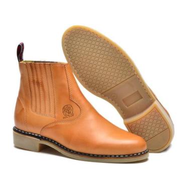 Imagem de Bota Masculina Forrada  Couro Forrada  F-034 Bege - Clacle