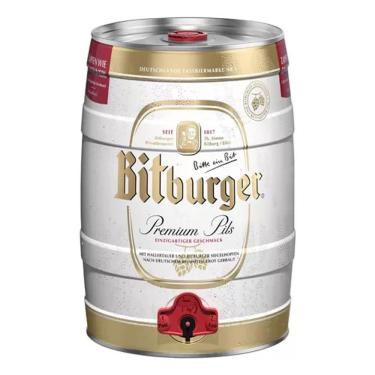 Imagem de Barril Cerveja Bitburger 5 Litros Pilsen Importado Alemanha