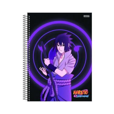 Imagem de Caderno 1 Matéria Esp 80Fls Naruto Sasuke Sd - Sao Domingos